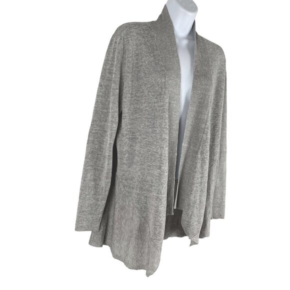 Eileen Fisher Open Front Cardigan Sweater‎ Small Gray Linen Blend CJ-1611 - Picture 3 of 8